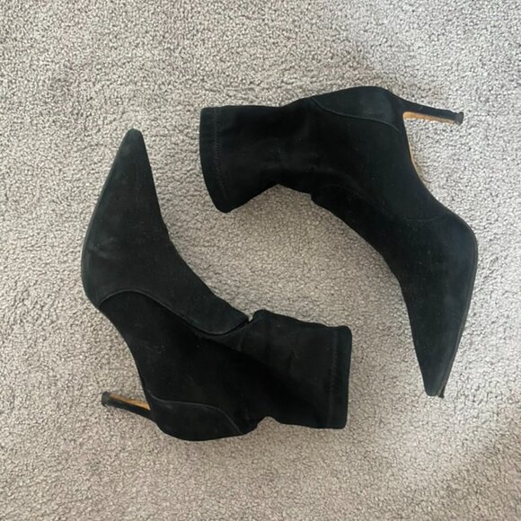Stuart Weitzman STUART 75 STRETCH BOOTIES in Black Suede size: 5.5 - Picture 3 of 11